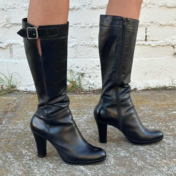 Steve Madden Shoes - Steve Madden Black Leather Heeled Boots